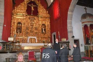 Visita del nuncio del Papa a la Basílica de Telde/Francisco Javier Santana y Antonio Alí.
